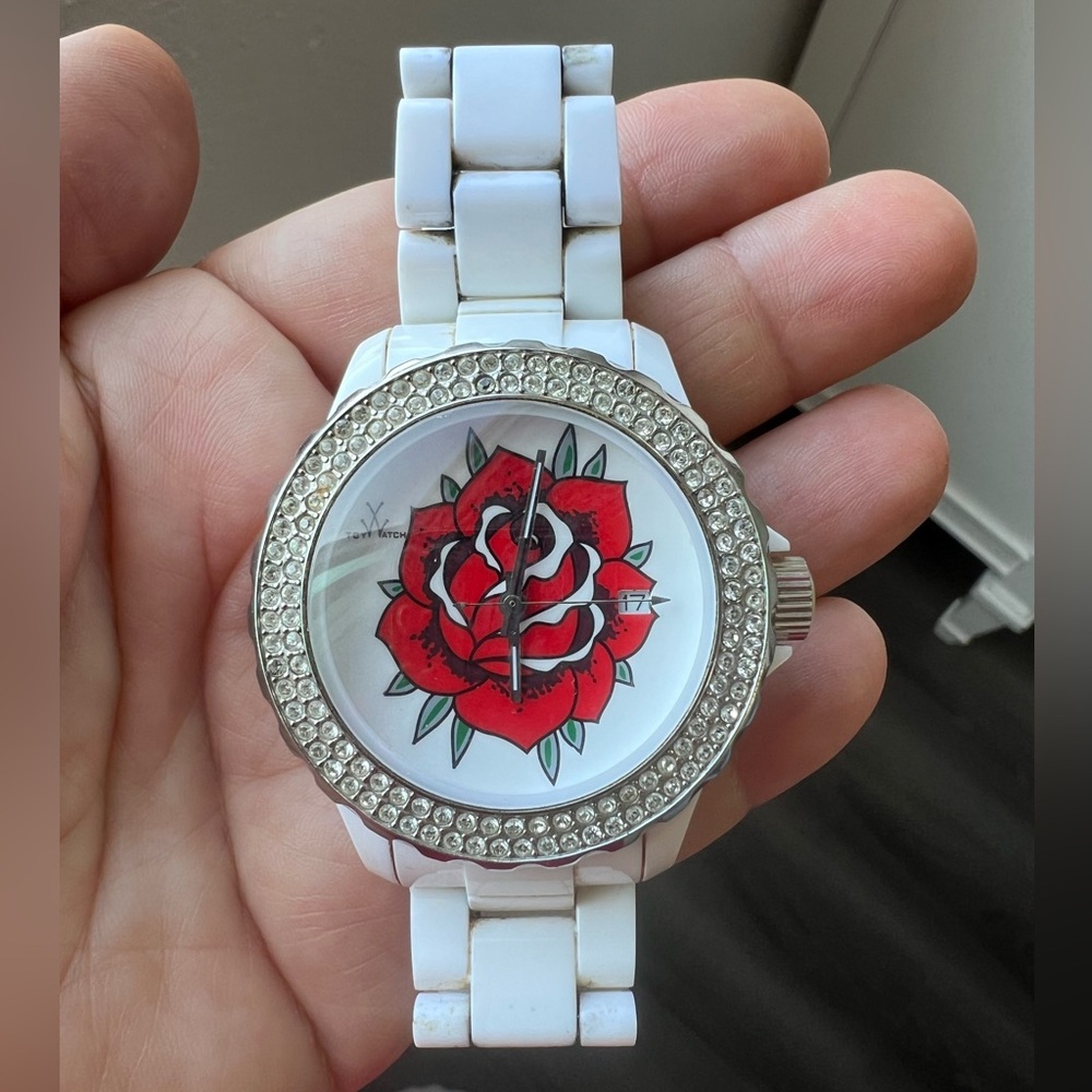 ToyWatch Tattoo Rose White Watch